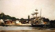 Charles-Francois Daubigny The Harbour at Honfleur oil